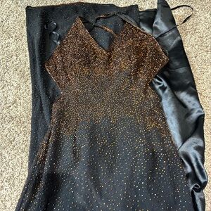 Black and Gold Women's Prom Dress